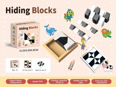 Đồ chơi xếp hình khối ẩn Hiding Blocks rèn khả năng tư duy và phát triển trí tuệ IQ của trẻ em