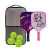 Bộ 2 vợt Pickleball cho trẻ em tuyệt đẹp, siêu bền siêu nhẹ, TẶNG kèm 1 túi đựng và 4 bóng